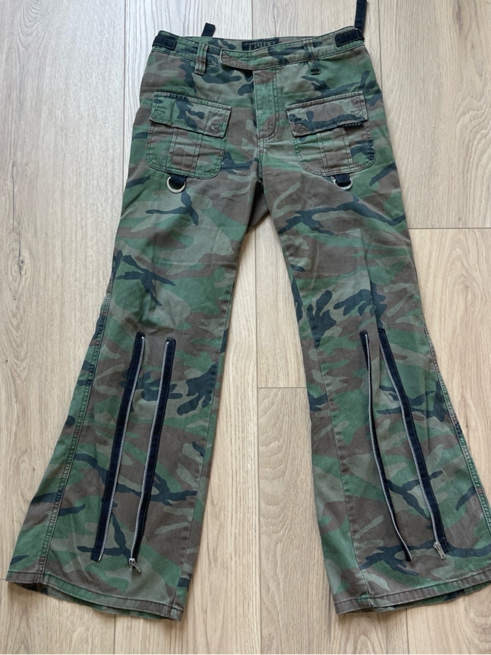 Tripp NYC Camouflage Cargo Pants in Green and Brown